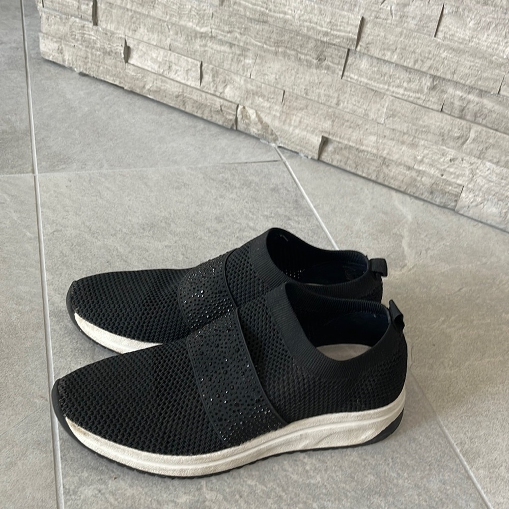 Anne Klein Black Slip-On Athletic Sneakers